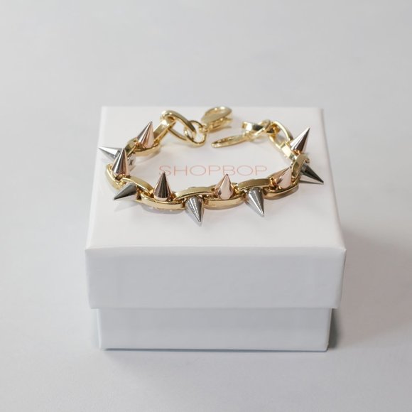 NIB Joomi Lim Double Row Spike Bracelet - Picture 2 of 2